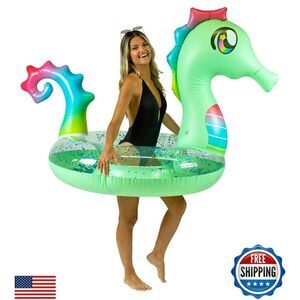 Inflatable Animal Pool Tubes and Swim Rings Seahorse 48" inch